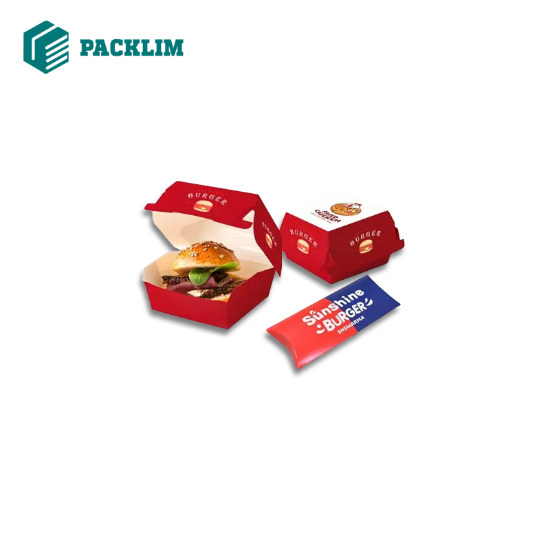Custom printed burger boxes